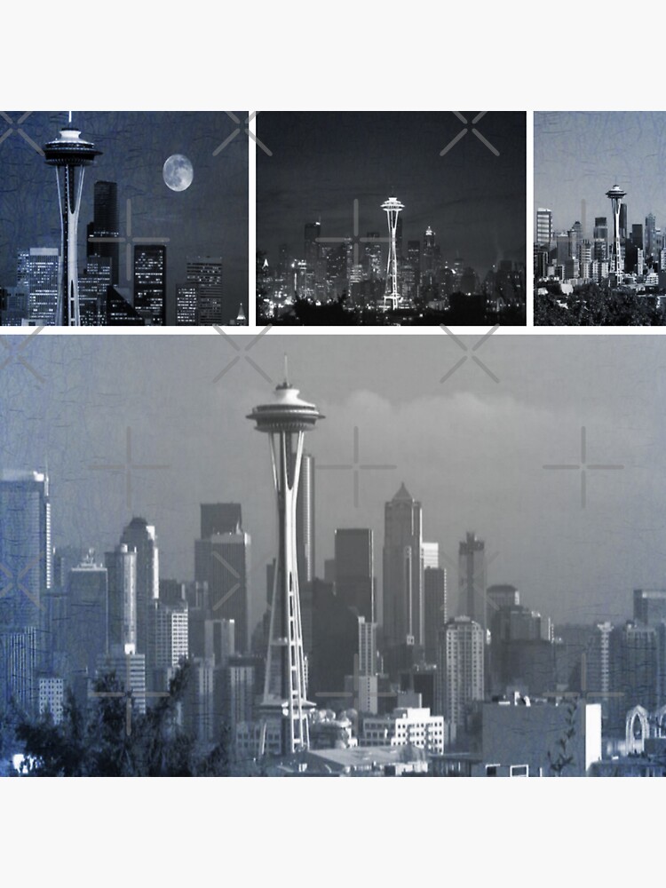 Grey Seattle Space Needle Collage by stine1