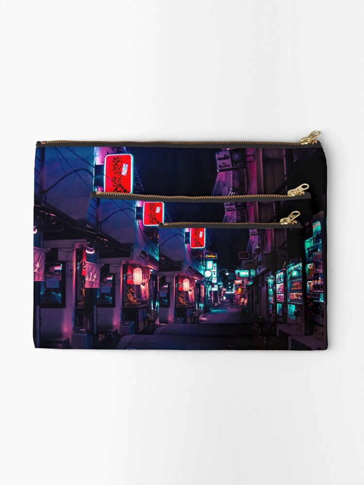 Alternate view of Late Night in Shinjuku's Golden Gai Zipper Pouch