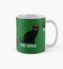 Bah Humbug Cat - Funny Purr Humbug Black Cat Classic Mug