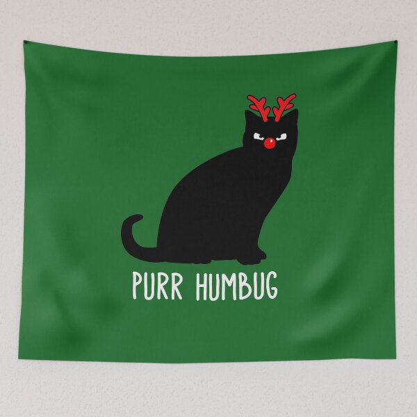 Item preview, Bah Humbug Cat - Funny Purr Humbug Black Cat designed and sold by propellerhead.