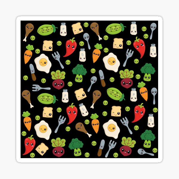 Item preview, Cute Kawaii Food Pattern designed and sold by ValentinaHramov.