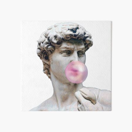 David with bubble gum Art Board Print