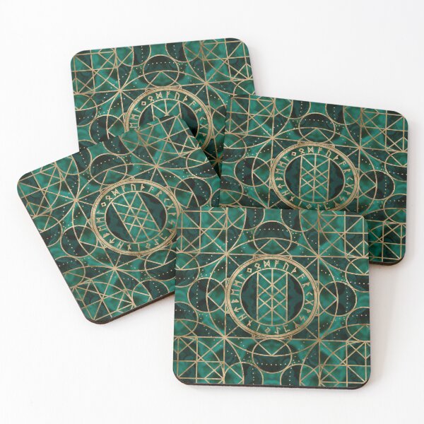 Item preview, Web of Wyrd The Matrix of Fate - Gold and Malachite  designed and sold by Nartissima.