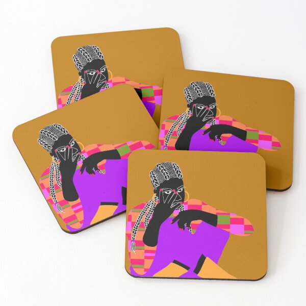 Brown rouge Coasters (Set of 4)