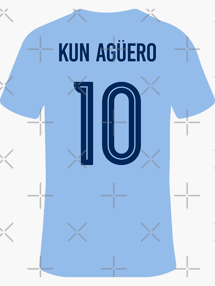 Kun Aguero Jersey' Sticker for Sale by slawisa