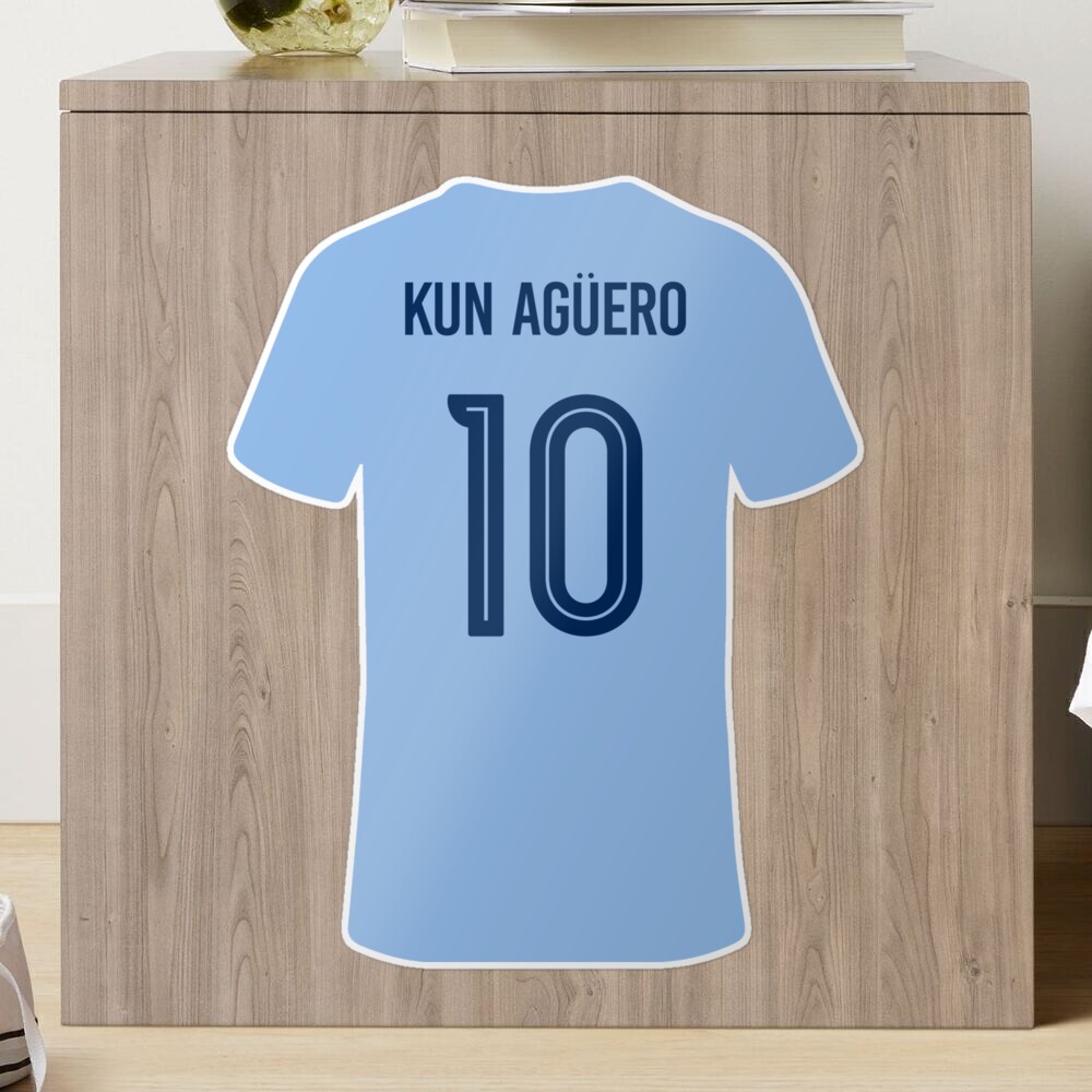 Kun Aguero Jersey Sticker for Sale by slawisa