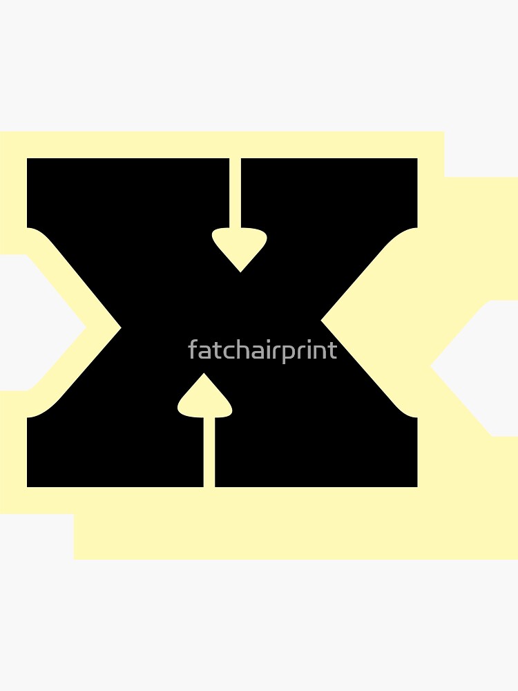 "Letter X Street Art style typography. Monogram or initial." Sticker