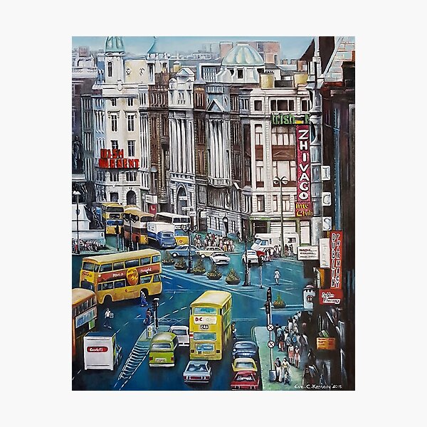O'Connell Street DUBLIN 1980's Photographic Print