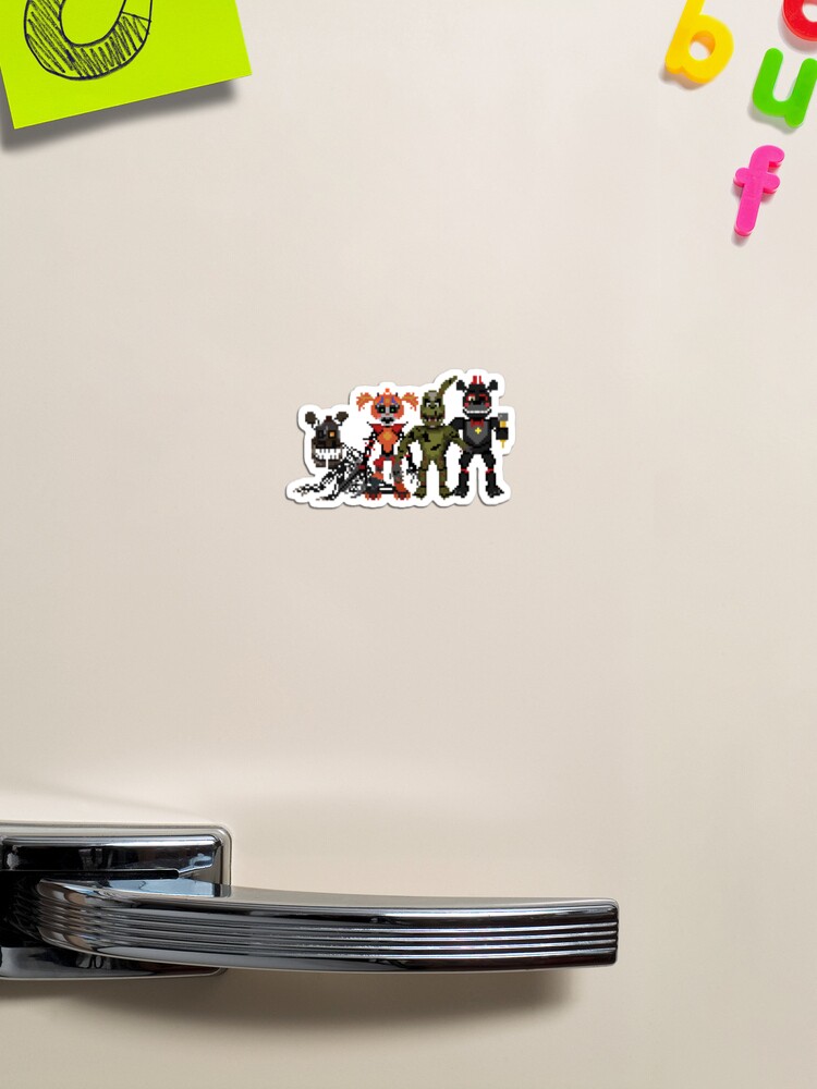 FNAF 6 Scrap Animatronics 8 bit Sticker for Sale by terrieberrytont