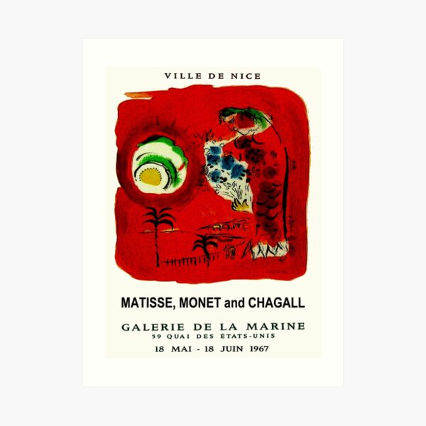 GALERIE DE LA MARINE : Vintage 1967 Art Gallery Advertising Print Art Print