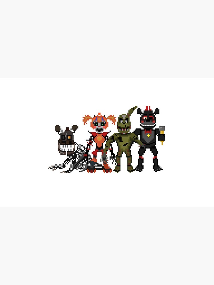 FNAF 6 Scrap Animatronics 8 bit | Sticker