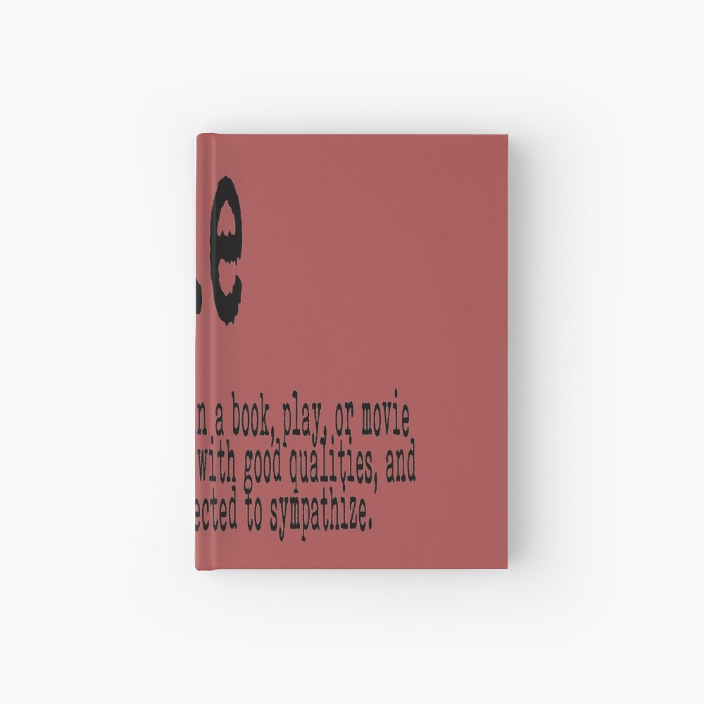 "Heroine Literary Definition" Hardcover Journal for Sale by