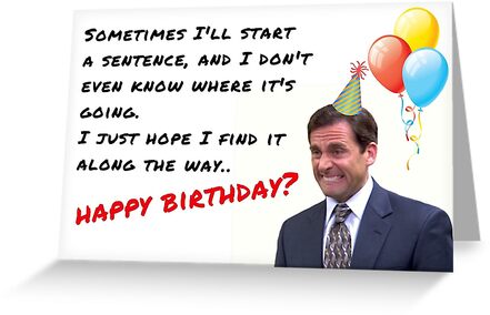 the office show birthday card michael scott dwight