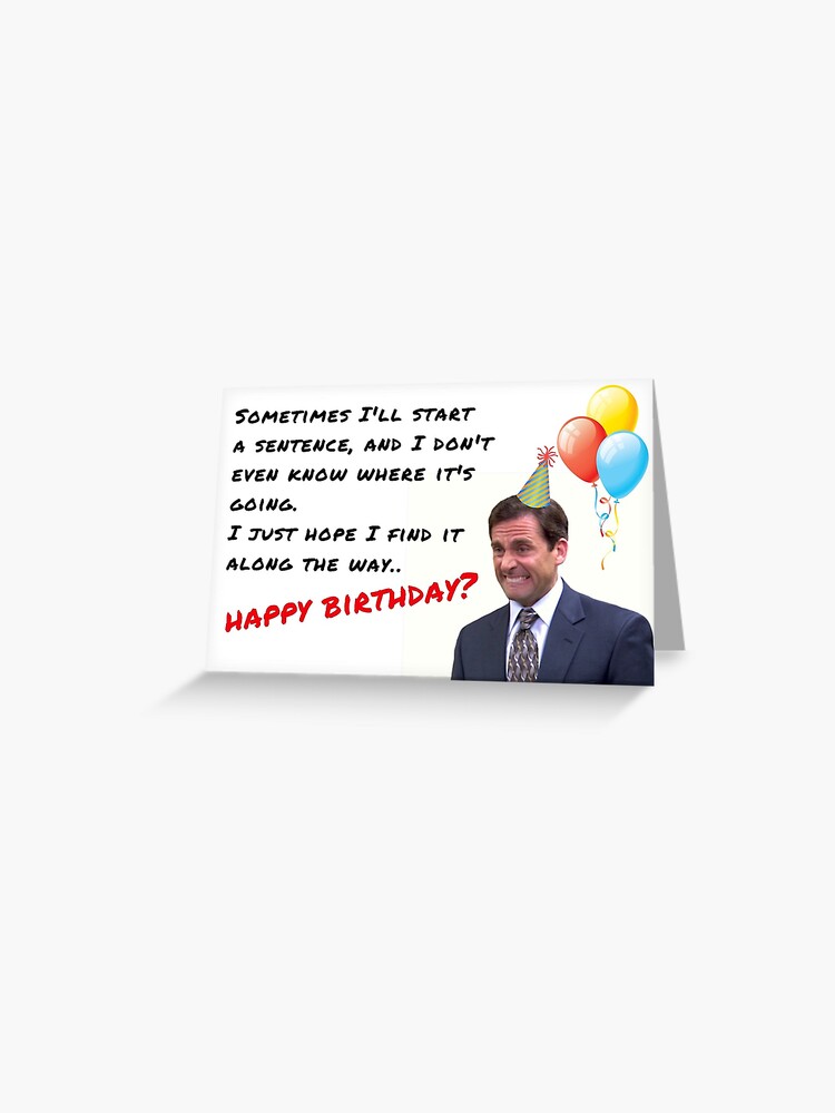 The office show birthday card, Michael Scott, Dwight Schrute