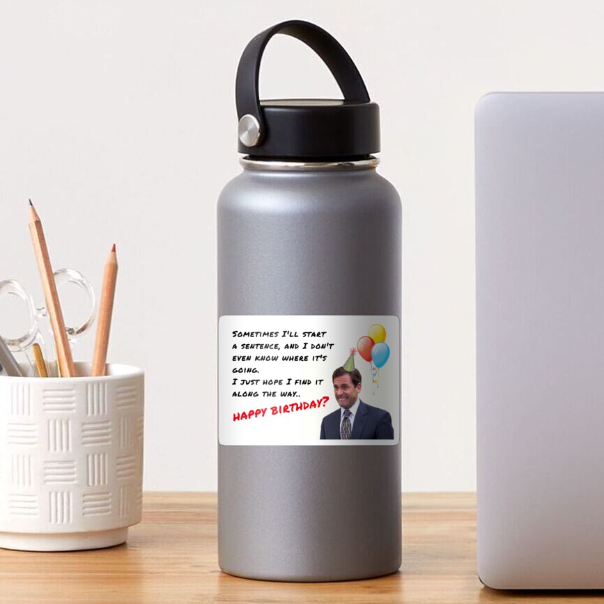 The office show birthday card, Michael Scott, Dwight Schrute Sticker