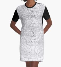 #pattern #abstract #design #shape #illustration #proportion #geometry #art #guilloche #vector #decoration #vertical #circle #geometricshape #inarow #textured Graphic T-Shirt Dress
