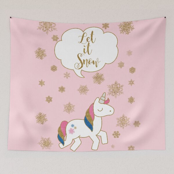 Item preview, Unicorn Christmas - Let it Snow designed and sold by dollmadeinjapan.
