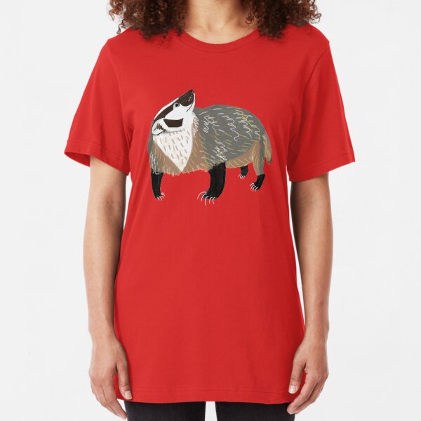 Western American Badger Camiseta ajustada