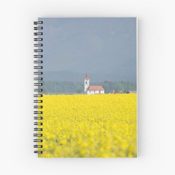 Artikelvorschau, Rapeseed field with church in background, Slovenia entworfen und verkauft von Ian Middleton.