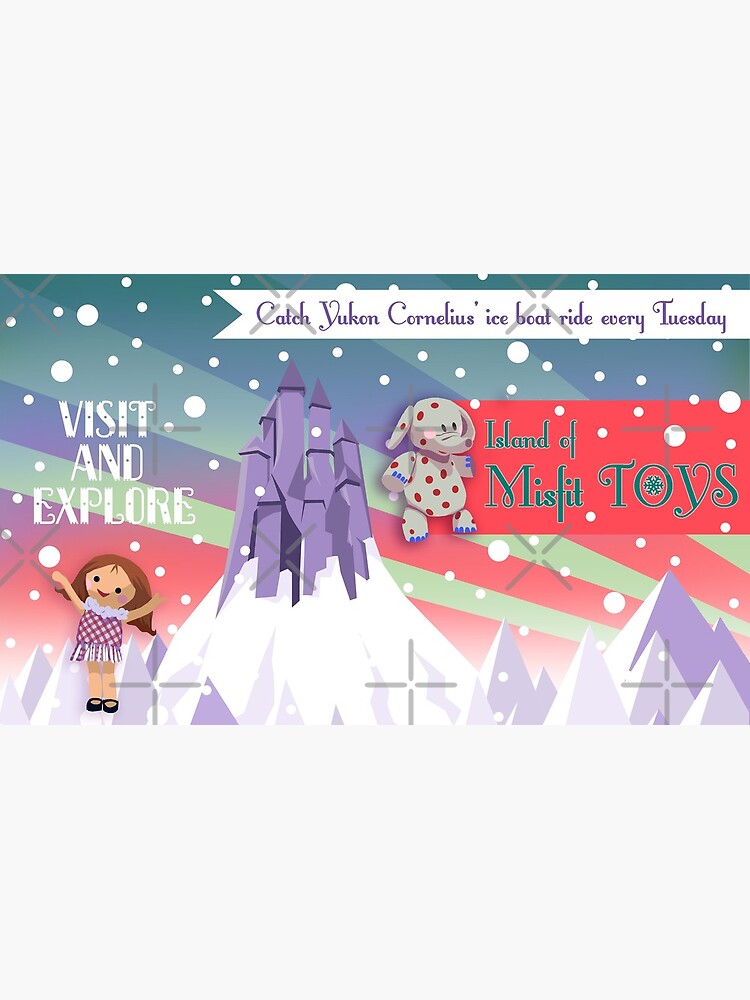 "Island of Misfit Toys Rudolph Vintage Style Travel Poster" Coffee