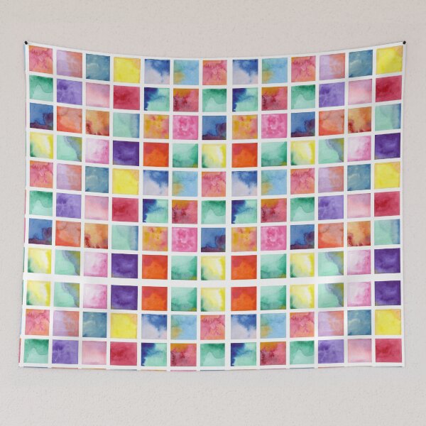 Item preview, Watercolor . Squares. Geometric pattern . designed and sold by fuzzyfox.