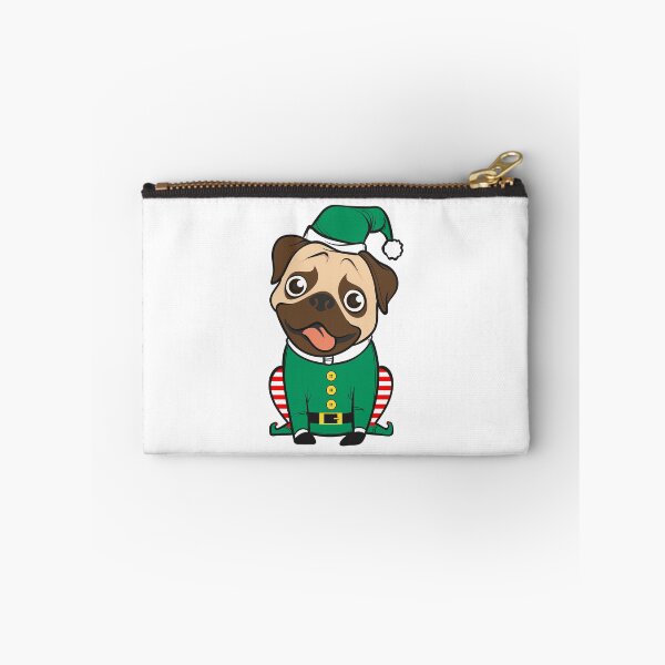 Item preview, Cute Pug Wearing Green Elf Costume For Christmas designed and sold by James Crowe.