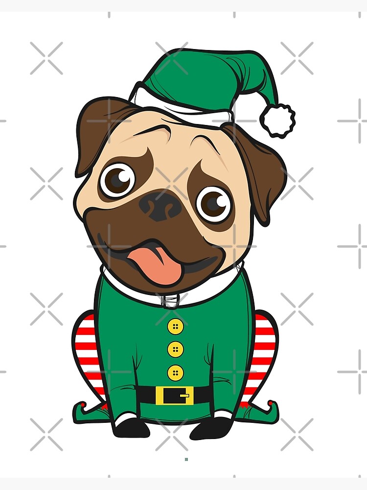 pug in elf costume