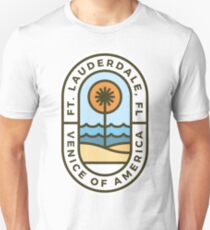 Fort Lauderdale Florida Badge Slim Fit T-Shirt