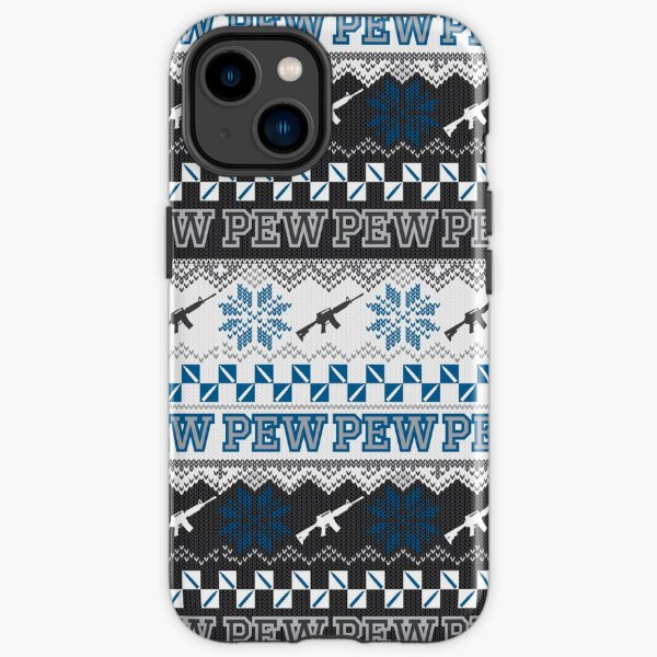 Pew Pew Gun Enthusiast Ugly Christmas Sweater iPhone Tough Case