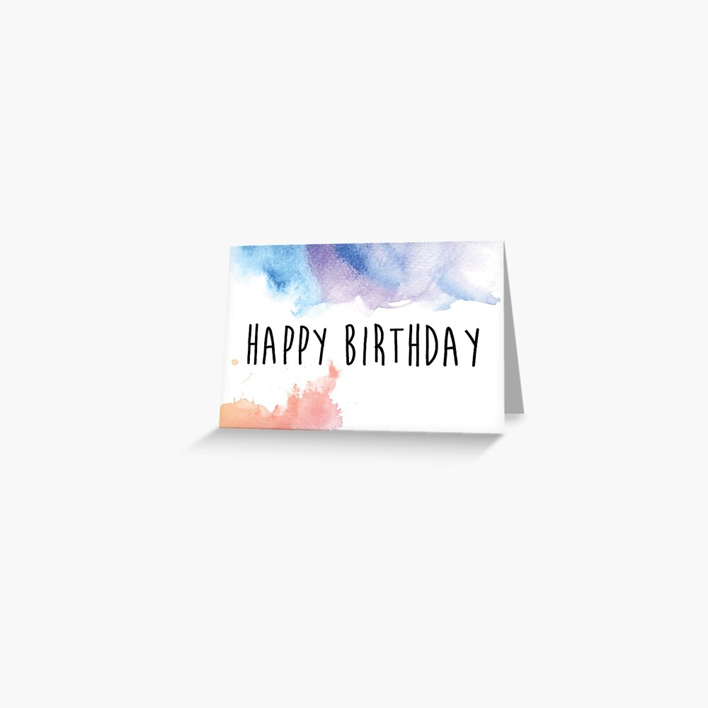 Carte De Vœux Aquarelle Joyeux Anniversaire Par Rumpleshite Redbubble