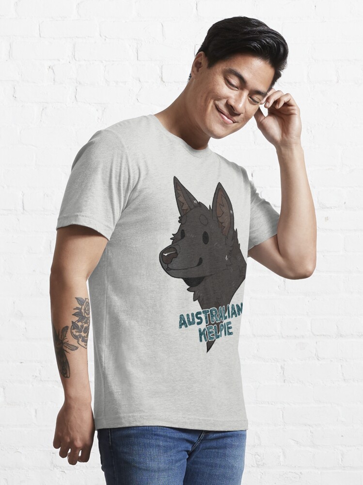 "Australian Kelpie Black Heeler Cute Dog Cartoon" Tshirt for Sale by