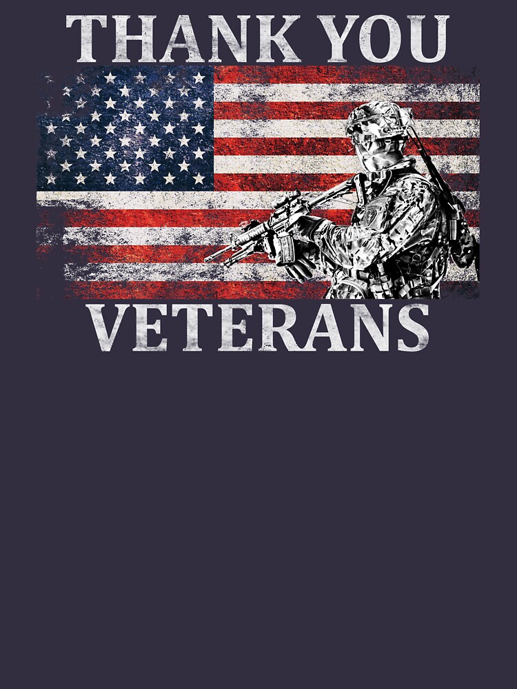 American Flag Thank You Veterans Veteran's Day Soldier Shirt Gear by DynamicDesign