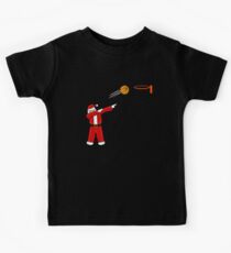 DABBING BASKETBALL SANTA | Christmas Funny Art Dab Ball Kids Tee