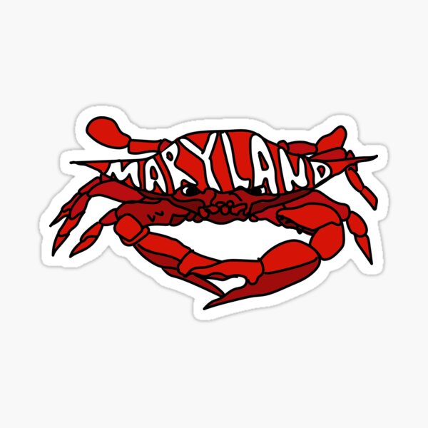 “Maryland Crab” Sticker for Sale by Desi-Rill | Redbubble