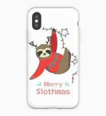 Merry Slothmas - Christmas Sloth iPhone Case