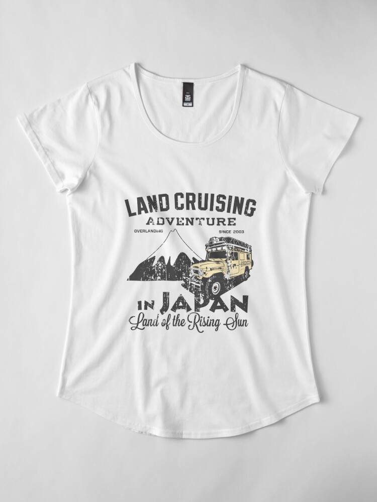Alternate view of Landcruising Adventure in Japan - Straight font edition Premium Scoop T-Shirt