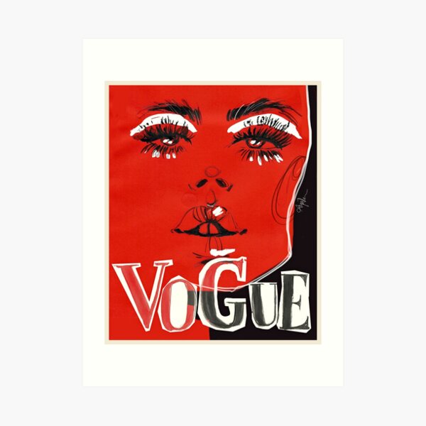 V.O.G.U.E. #fashionillustration Art Print