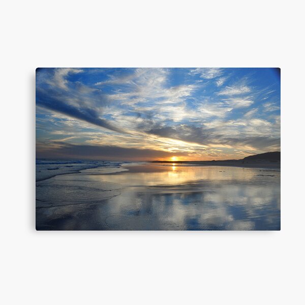 Redhead Beach Sunset Metal Print