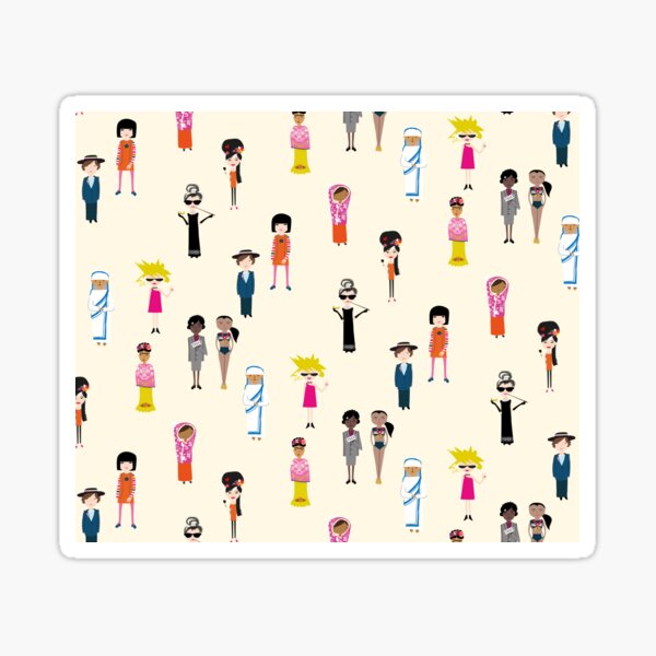 Strong women - cream ground Sticker