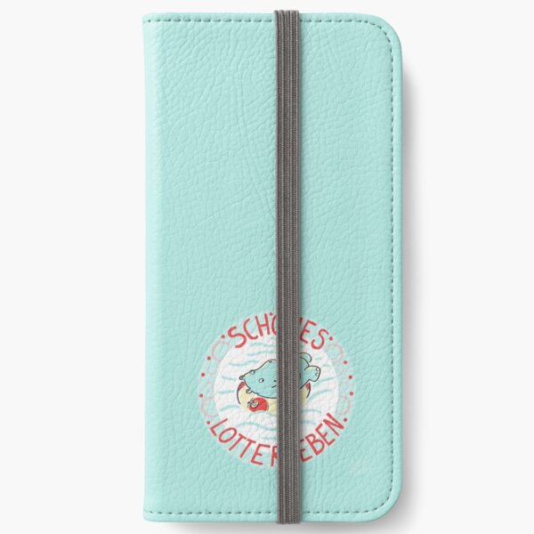 NILPFERD im Schwimmreif - Logo iPhone Flip-Case