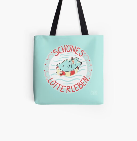 NILPFERD im Schwimmreif - Logo Allover-Print Tote Bag