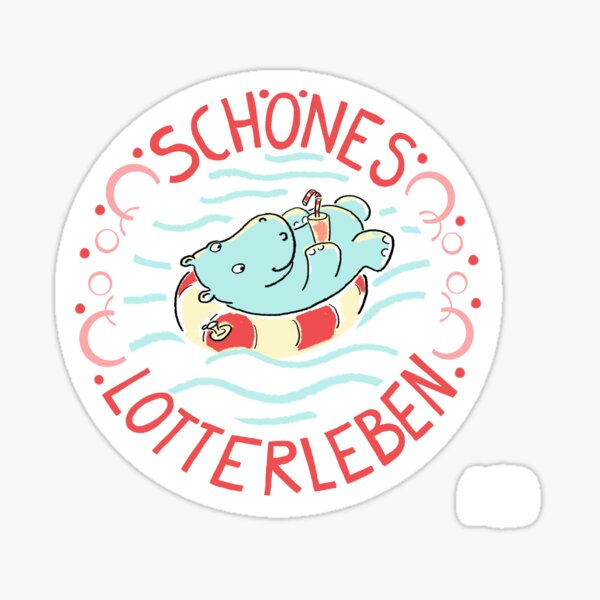 NILPFERD im Schwimmreif - Logo Sticker