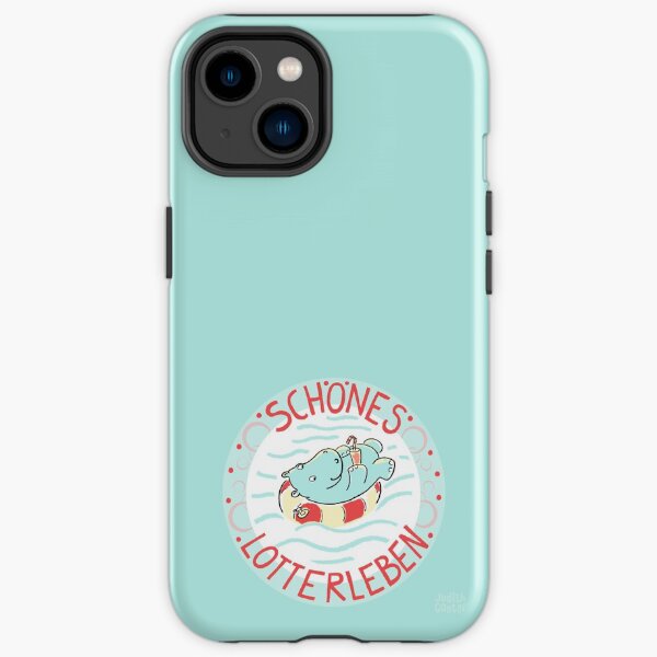 NILPFERD im Schwimmreif - Logo iPhone Robuste Hülle