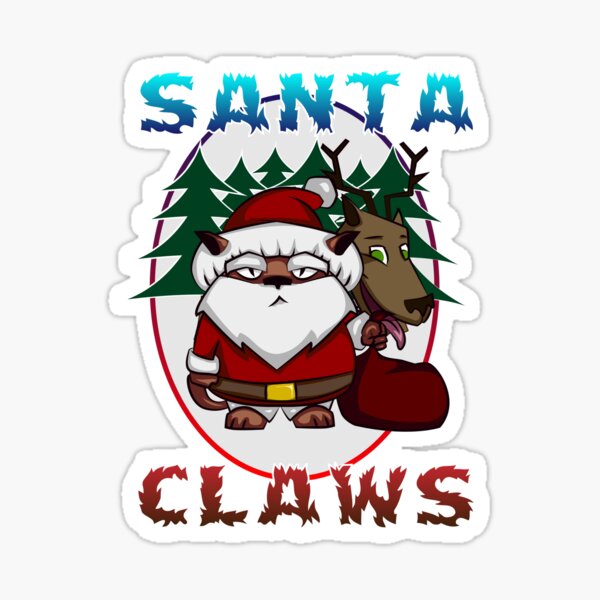 Santa Claws - Santa Claus Kitty Sticker