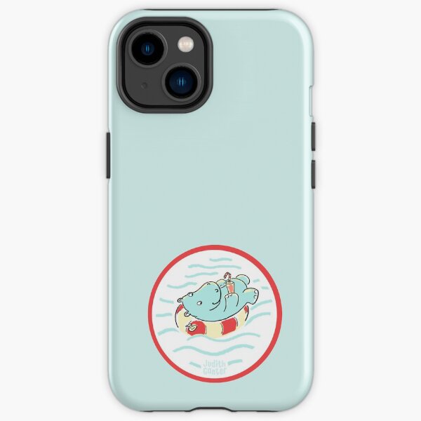 Nilpferd im Schwimmreif - Logo iPhone Robuste Hülle
