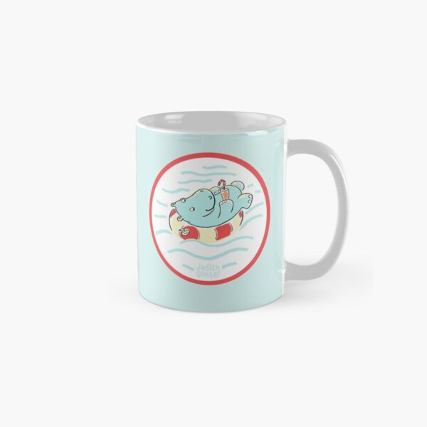 Nilpferd im Schwimmreif - Logo Tasse (Standard)