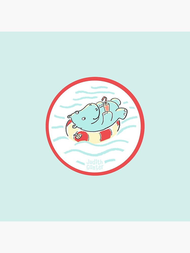 Nilpferd im Schwimmreif - Logo von JudithGanter