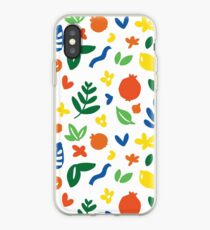 colourful fruit and plant pattern iPhone Case