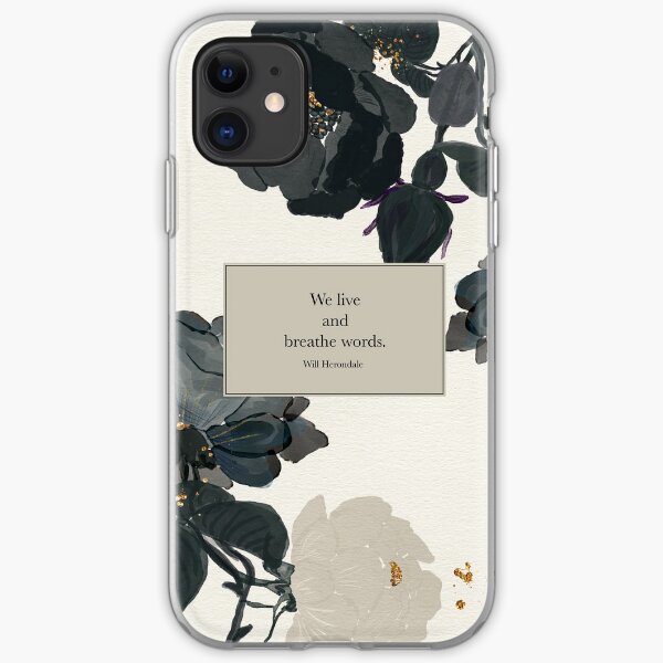 We live and breathe words. - Will Herondale. The Infernal Devices. iPhone Soft Case