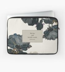 We live and breathe words. - Will Herondale. The Infernal Devices. Laptop Sleeve